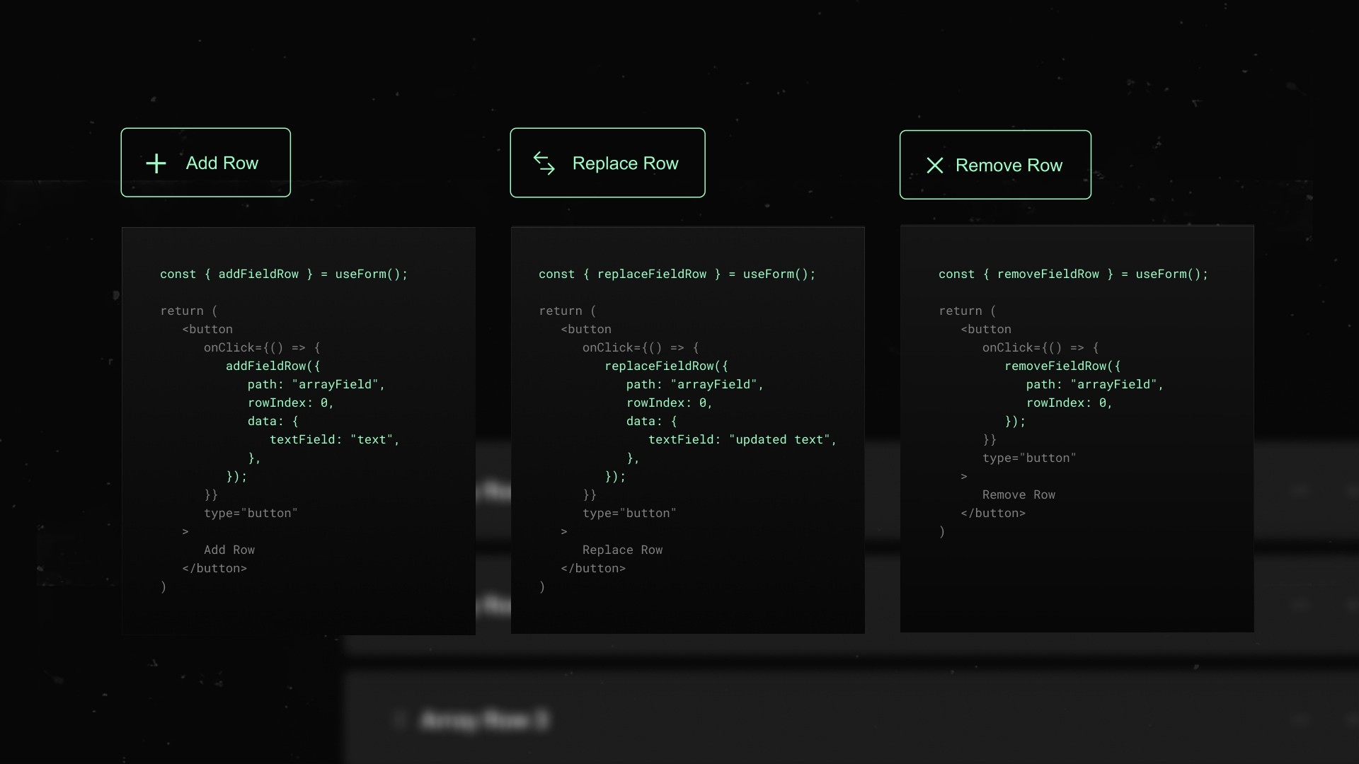 Easily move your rows around with custom components