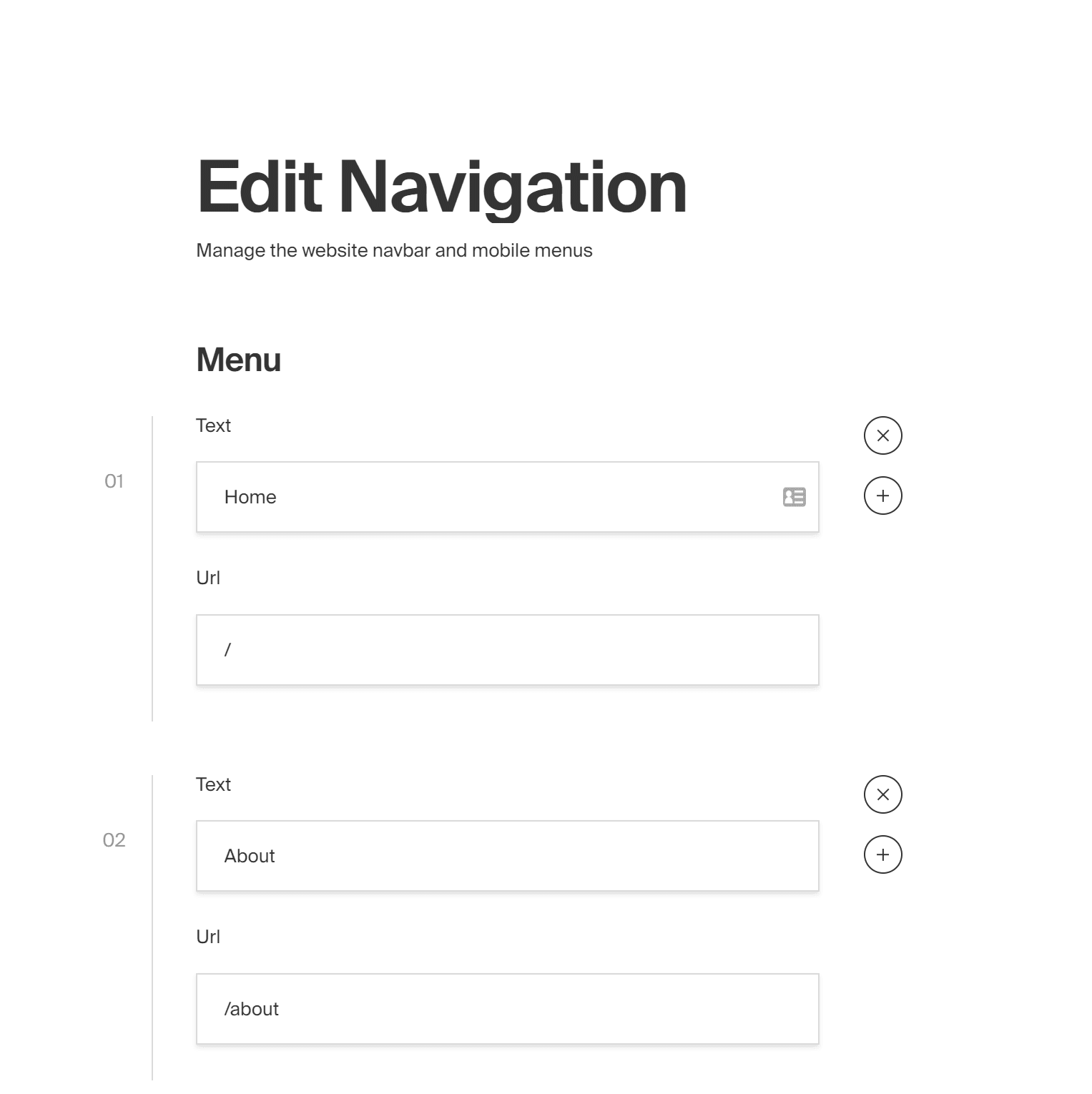 Payload CMS Global Field Description Example