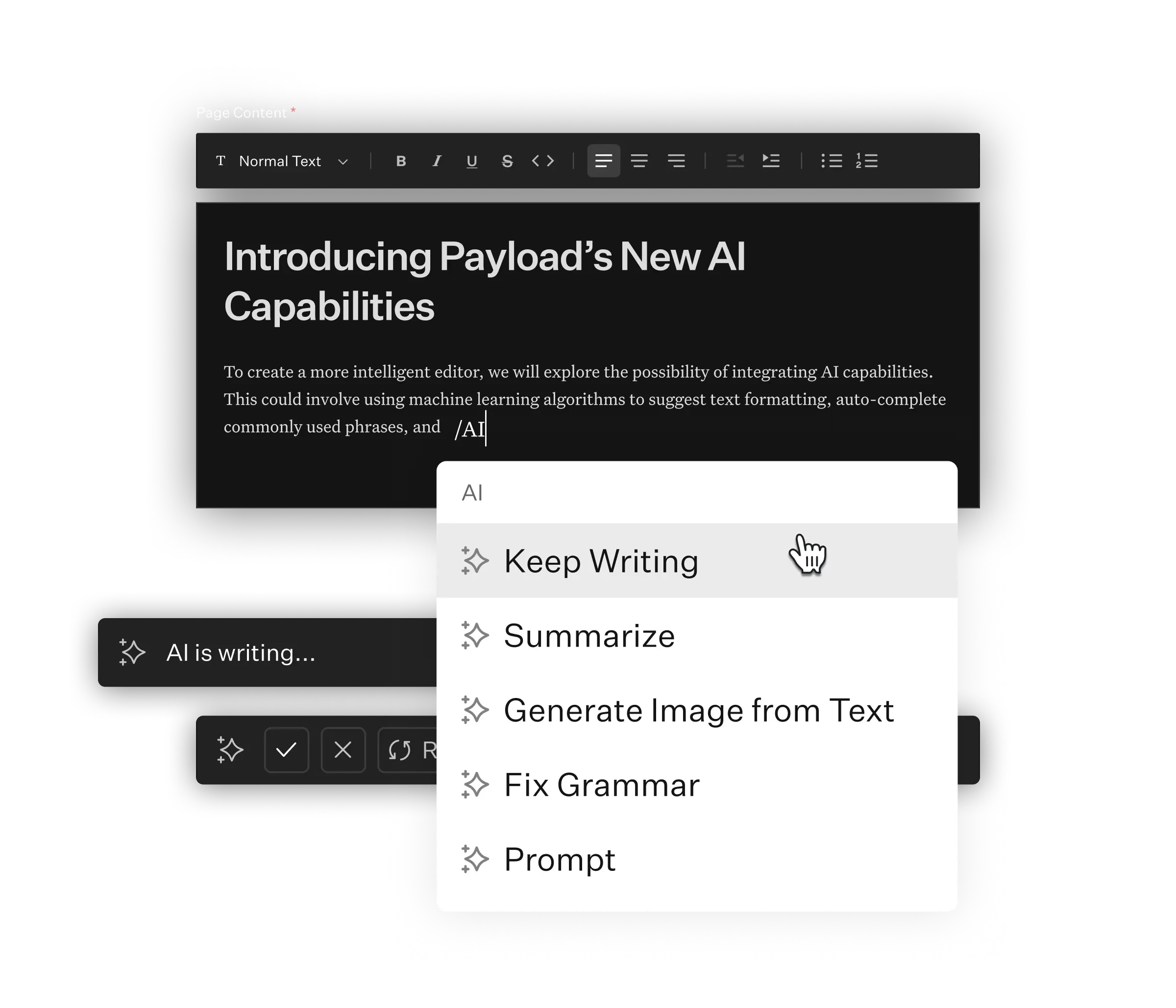 AI writing assistant